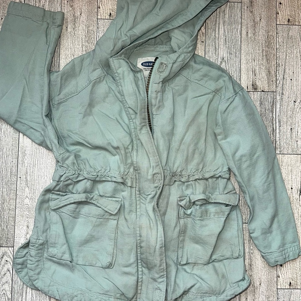 Old Navy Toddler Green Hooded Jacket - 2T